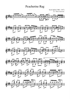 Peacherine Rag: Für Gitarre by Scott Joplin