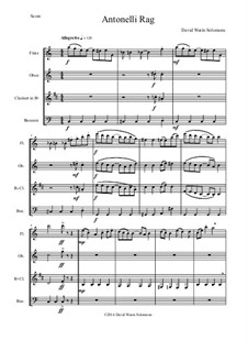 Antonelli Rag: For wind quartet by David W Solomons
