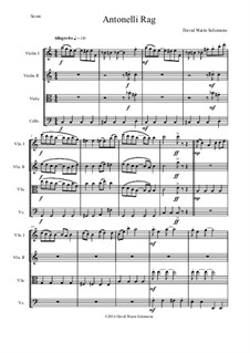 Antonelli Rag: Für Streichquartett by David W Solomons