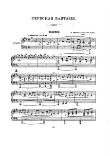 Fantasie über serbische Themen, Op.6: Für Klavier, vierhändig by Nikolai Rimsky-Korsakov