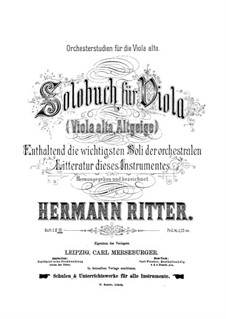 Solobuch für Viola: Buch III by Hermann Ritter