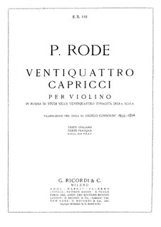 Vierundzwanzig Capricen für Violine: Für Bratsche by Pierre Rode