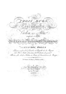 Drei Konzert-Duos für Violine und Bratsche, BI 107, 44, 86 Op.4: Stimmen by Alessandro Rolla