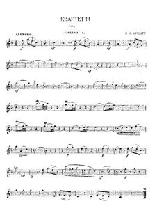 Streichquartett Nr.5 in F-Dur, K.158: Stimmen by Wolfgang Amadeus Mozart