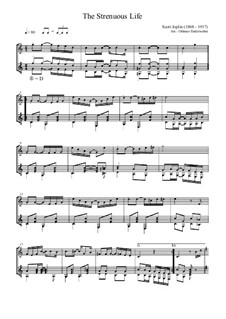 The Strenuous Life: Für Flöte und Gitarre by Scott Joplin