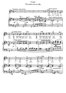 Un certo non so che: Klavierauszug mit Singstimmen by Antonio Vivaldi