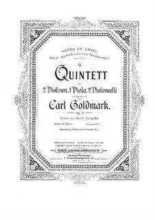 Streichquintett in a-Moll, Op.9: Violinstimme by Karl Goldmark