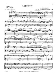 Capriccio, Op.24: Für Cello und Streicher – Violinstimme I by Georg Goltermann
