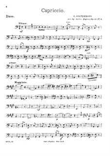 Capriccio, Op.24: Für Cello und Streicher – Kontrabassstimme by Georg Goltermann