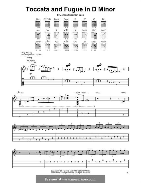 Toccata und Fuge in d-Moll, BWV 565: Für Gitarre by Johann Sebastian Bach