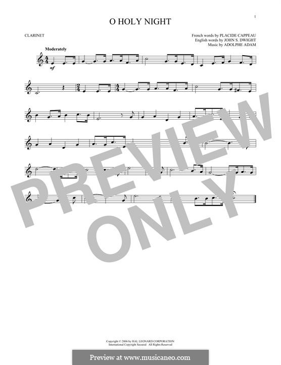 Vocal-instrumental version (Printable scores): Für Klarinette by Adolphe Adam
