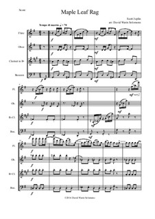 Maple Leaf Rag: For wind quartet by Scott Joplin