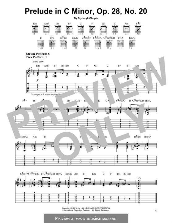 Nr.20 in c-Moll: Für Gitarre by Frédéric Chopin