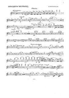 Militärkonzert für Cello und Orchester, Op.18: Flötenstimme by Adrien-François Servais