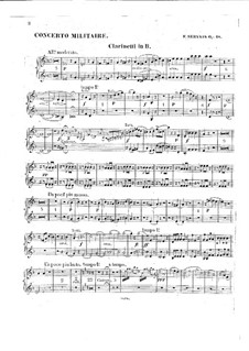 Militärkonzert für Cello und Orchester, Op.18: Klarinettenstimme by Adrien-François Servais