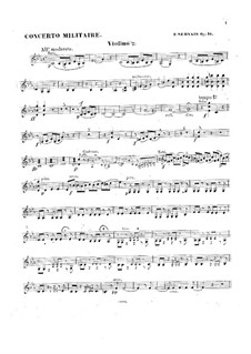 Militärkonzert für Cello und Orchester, Op.18: Violinstimme II by Adrien-François Servais