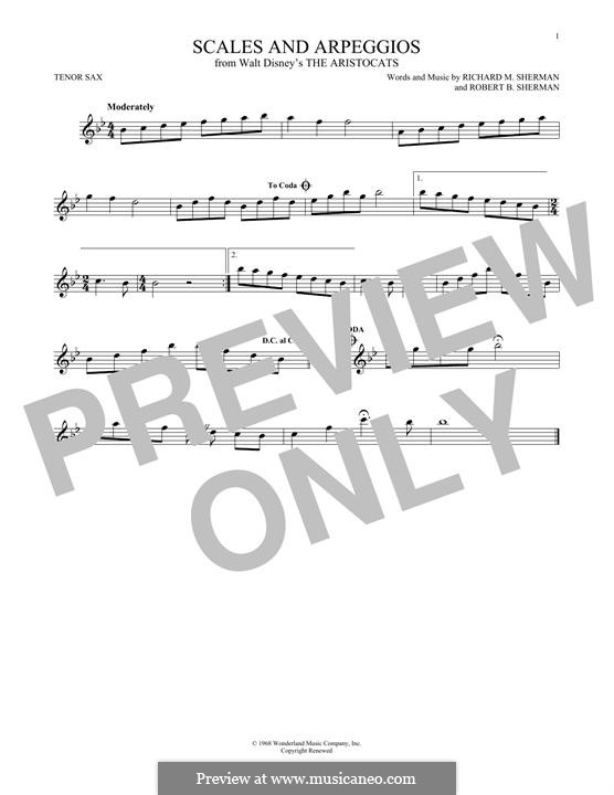 Scales and Arpeggios: Für Tenorsaxophon by Richard M. Sherman, Robert B. Sherman