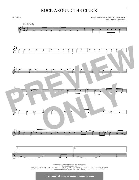 Rock Around the Clock (Bill Haley and His Comets): Für Trompete by Jimmy DeKnight, Max C. Freedman