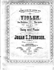 Zwei Romanzen für Stimme und Klavier, Op.25: Nr.1 Das Veilchen by Johan Svendsen