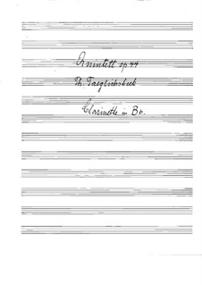 Quintett für Klarinette und Streicher in B-Dur , Op.44: Klarinettenstimme by Thomas Täglichsbeck