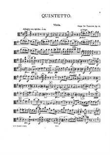 Streichquintett Nr.1 in G-Dur, Op.14: Violastimme by Sergei Taneyev