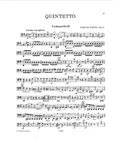 Streichquintett Nr.1 in G-Dur, Op.14: Cellostimme II by Sergei Taneyev