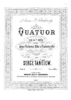 Streichquartett Nr.1 in b-Moll, Op.4: Violinstimme I by Sergei Taneyev