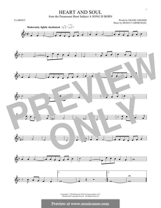 Heart and Soul: Für Klarinette by Hoagy Carmichael
