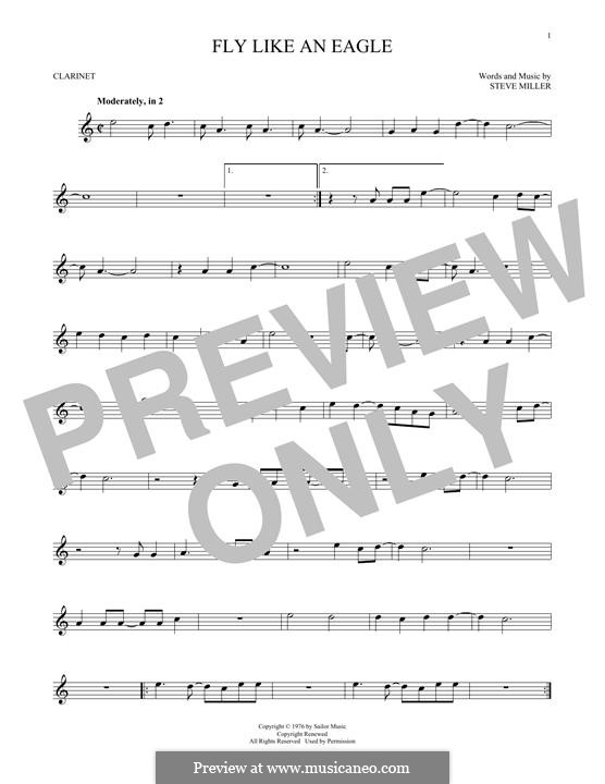 Fly Like an Eagle (Steve Miller Band): Für Klarinette by Steve Miller