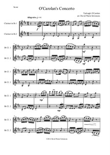 O Carolan's Concerto: Für zwei Klarinetten by Turlough O'Carolan