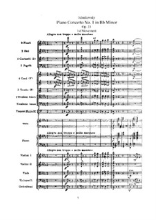 Konzert für Klavier und Orchester Nr.1 in b-Moll, TH 55 Op.23: Teil I by Pjotr Tschaikowski
