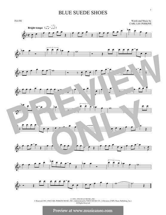 Blue Suede Shoes (Elvis Presley): Für Flöte by Carl Lee Perkins