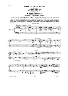 Der Woiwode, TH 1 Op.3: Entr'acte and Dances of the Chambermaids, for piano four hands by Pjotr Tschaikowski