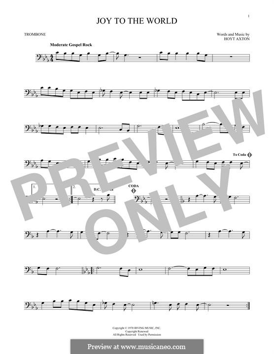 Joy to the World (Three Dog Night): For trombone by Hoyt Axton