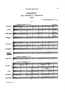 Konzert für Violine und Orchester in D-Dur, TH 59 Op.35: Vollpartitur by Pjotr Tschaikowski
