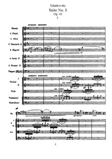 Suite Nr.1 in d-Moll, TH 31 Op.43: Nr.1 Introduktion und Fuge by Pjotr Tschaikowski