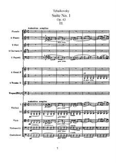 Suite Nr.1 in d-Moll, TH 31 Op.43: Nr.3 Intermezzo by Pjotr Tschaikowski