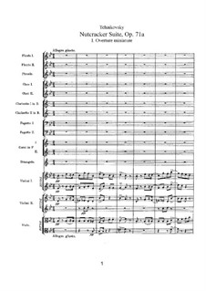 No.1 Miniature Overture : Vollpartitur by Pjotr Tschaikowski