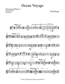 Ozean-Reise: Perc. 1 Glockenspiel/Marimba part by Nick Raspa