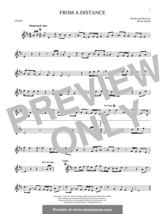 From a Distance: Für Violine by Julie Gold
