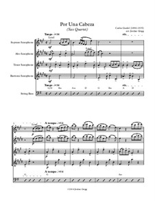 Por Una Cabeza: Für Saxophonquartett by Carlos Gardel