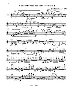 Concert etude for solo violin No.8: Concert etude for solo violin No.8 by Christo Tsanoff