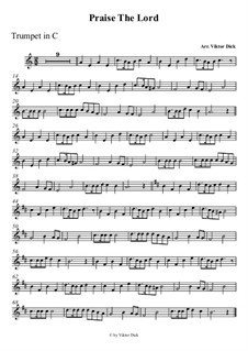 Preist den Herrn: For trumpet in C by folklore