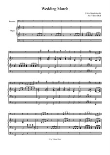 Hochzeitsmarsch: Für Fagott und Orgel by Felix Mendelssohn-Bartholdy