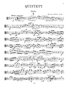 Klavierquintett Nr.2 in c-Moll, Op.19: Violastimme by Hermann Grädener