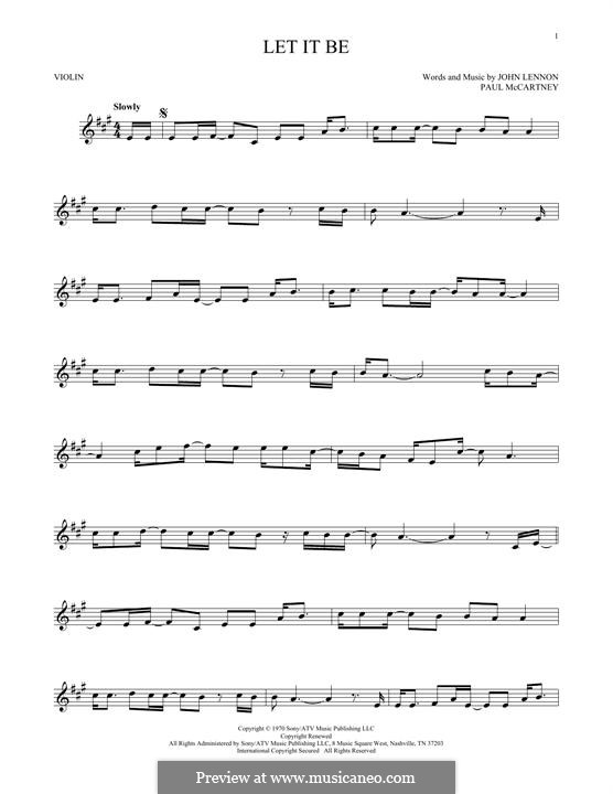 Instrumental version: Für Violine by John Lennon, Paul McCartney