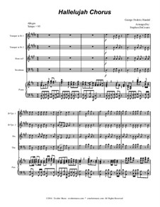 Nr.44 Halleluja: For brass quartet (with accompaniment track) by Georg Friedrich Händel