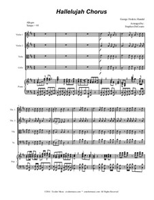 Nr.44 Halleluja: For string quartet (with accompaniment track) by Georg Friedrich Händel