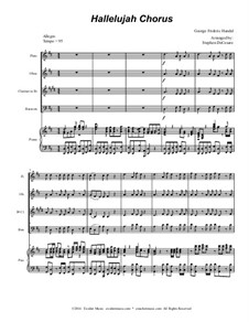 Nr.44 Halleluja: For woodwind quartet (with accompaniment track) by Georg Friedrich Händel