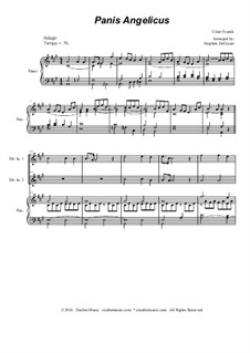 Panis angelicus: For two treble instruments and piano by César Franck